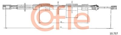 9210737 COFLE Тросик, cтояночный тормоз