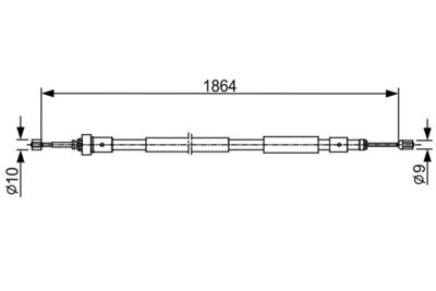 1987482408 BOSCH Тросик, cтояночный тормоз