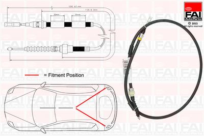 FBC0042 FAI AutoParts Тросик, cтояночный тормоз