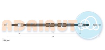130280 ADRIAUTO Тросик, cтояночный тормоз