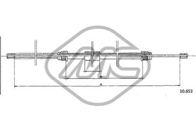 82990 Metalcaucho Тросик, cтояночный тормоз