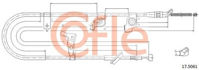 175061 COFLE Тросик, cтояночный тормоз