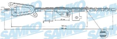 C0477B SAMKO Тросик, cтояночный тормоз