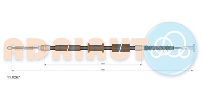 110267 ADRIAUTO Тросик, cтояночный тормоз