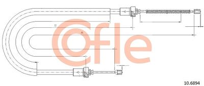 106894 COFLE Тросик, cтояночный тормоз