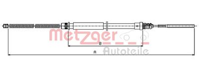 4915 METZGER Тросик, cтояночный тормоз