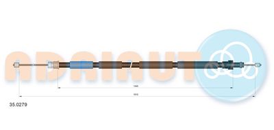 350279 ADRIAUTO Тросик, cтояночный тормоз