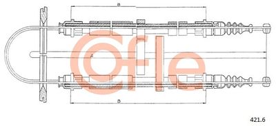 924216 COFLE Тросик, cтояночный тормоз