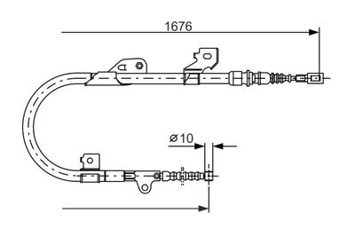 1987477538 BOSCH Тросик, cтояночный тормоз