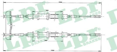 C1347B LPR Тросик, cтояночный тормоз