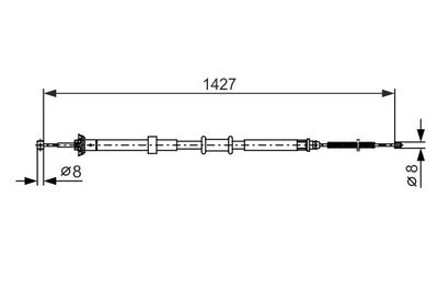 1987482392 BOSCH Тросик, cтояночный тормоз