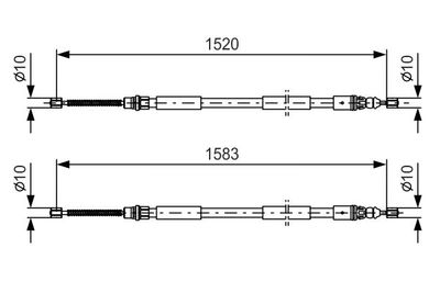 1987477616 BOSCH Тросик, cтояночный тормоз