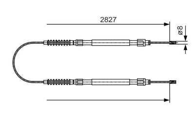 1987482006 BOSCH Тросик, cтояночный тормоз