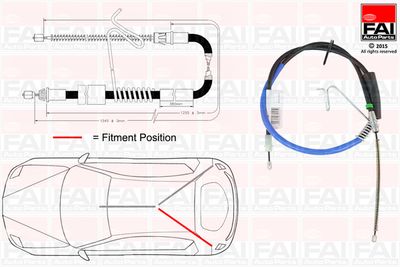 FBC0054 FAI AutoParts Тросик, cтояночный тормоз