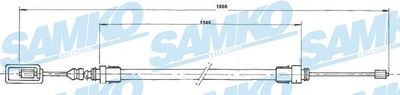 C0625B SAMKO Тросик, cтояночный тормоз