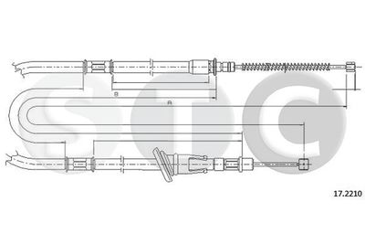 T482259 STC Тросик, cтояночный тормоз