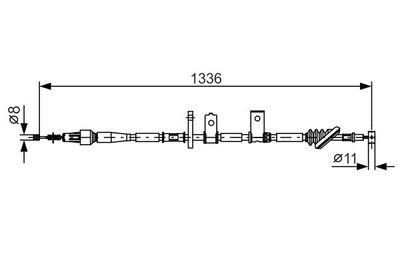 1987482091 BOSCH Тросик, cтояночный тормоз