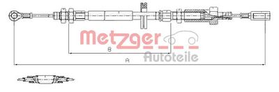 11717 METZGER Тросик, cтояночный тормоз