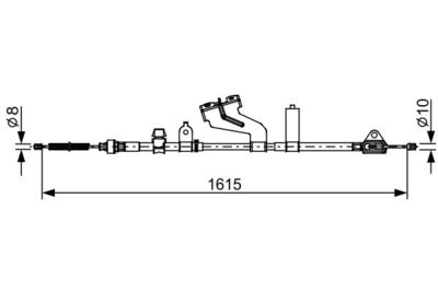 1987482656 BOSCH Тросик, cтояночный тормоз