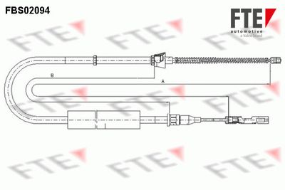 9250094 FTE Тросик, cтояночный тормоз