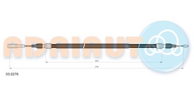 030276 ADRIAUTO Тросик, cтояночный тормоз