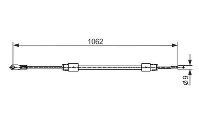 1987482538 BOSCH Тросик, cтояночный тормоз