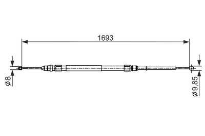 1987482542 BOSCH Тросик, cтояночный тормоз