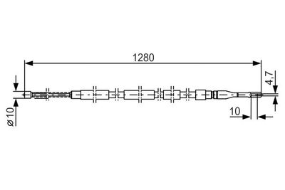 1987477161 BOSCH Тросик, cтояночный тормоз