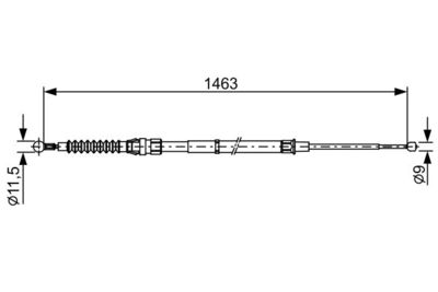 1987482456 BOSCH Тросик, cтояночный тормоз