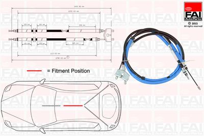 FBC0048 FAI AutoParts Тросик, cтояночный тормоз