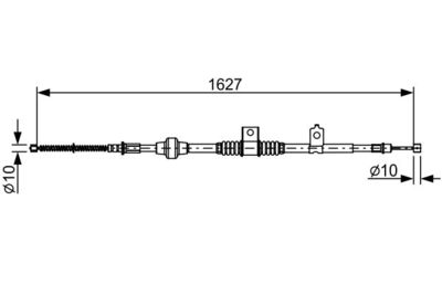 1987482518 BOSCH Тросик, cтояночный тормоз