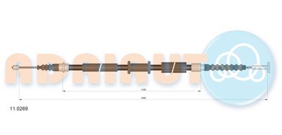 110269 ADRIAUTO Тросик, cтояночный тормоз