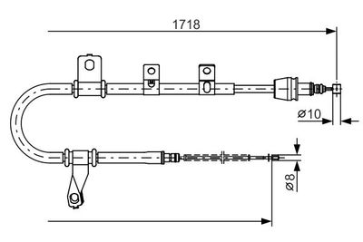 1987482209 BOSCH Тросик, cтояночный тормоз