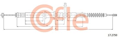 172750 COFLE Тросик, cтояночный тормоз