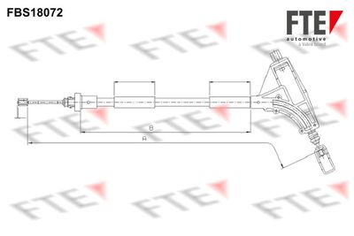 9250533 FTE Тросик, cтояночный тормоз