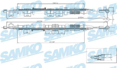 C1674B SAMKO Тросик, cтояночный тормоз