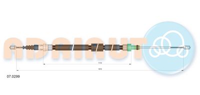 070299 ADRIAUTO Тросик, cтояночный тормоз
