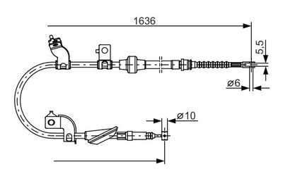 1987482120 BOSCH Тросик, cтояночный тормоз