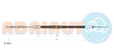 070227 ADRIAUTO Тросик, cтояночный тормоз