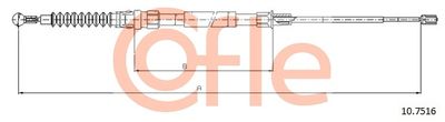 107516 COFLE Тросик, cтояночный тормоз