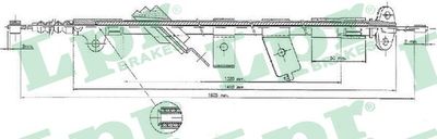 C1162B LPR Тросик, cтояночный тормоз