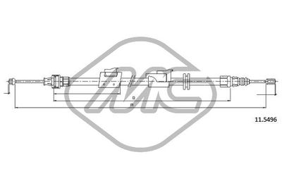 81849 Metalcaucho Тросик, cтояночный тормоз