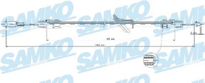 C0140B SAMKO Тросик, cтояночный тормоз