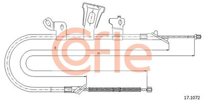 171072 COFLE Тросик, cтояночный тормоз