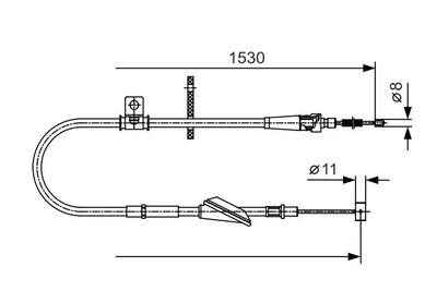 1987482136 BOSCH Тросик, cтояночный тормоз