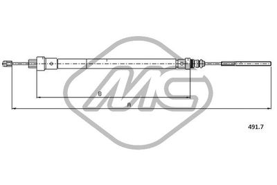 81340 Metalcaucho Комплект тросов, стояночная тормозная система