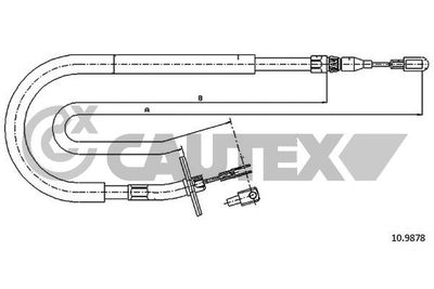 766254 CAUTEX Тросик, cтояночный тормоз