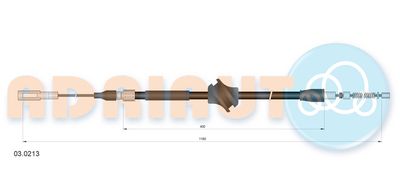 030213 ADRIAUTO Тросик, cтояночный тормоз