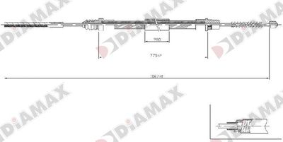 AA3035 DIAMAX Тросик, cтояночный тормоз