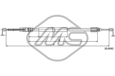 83073 Metalcaucho Тросик, cтояночный тормоз